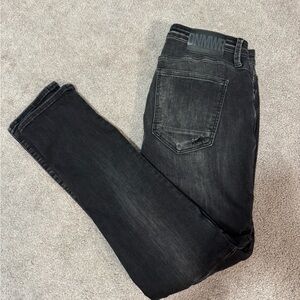 Zara Black Jeans with Modern Distressed Look